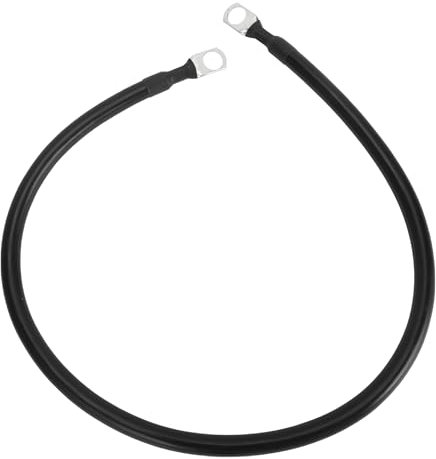 RATCHROLL 1 Pc Universal Battery Inverter Cable 3/8 Lug 2FT Battery Cable 4 AWG Gauge Black Tinned Copper