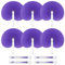 PATIKIL Round Shaped Paper Hand Fans, 20 Pack Bulk Folding Fan Handheld with Plastic Fan Handles for Wedding Party Decoration Birthday Guest Favors DIY Supplies, Purple