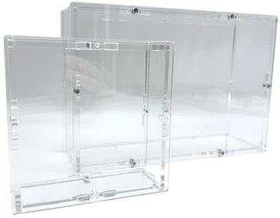 TCG Cases Selbstaufbau Acryl Case Sonderanfertigung nach Maß Custom Case passend für Pokemon, Nintendo, Playstation, UVM verschraubt transparent Haube Schutzhülle Sammelobjekte Vitrine Schaukasten