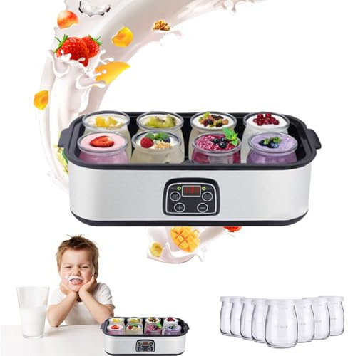 Máquina para hacer yogur probiótico Ultimate de 1400 ml, máquina para hacer yogur probiótico, motor multifunción para yogur probiótico con pantalla LED (B)