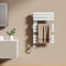 EMKE Scaldasalviette Elettrico con Termostato 762x500 mm, 400W Bianco, Scaldasalviette a Basso Consumo, Resistenza Riscaldante con Timer, Termoarredo Bagno, Scaldasalviette Elettrico Bagno