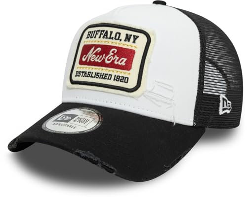 New Era Distress Vintage Mesh Trucker Cap - Brand Patch