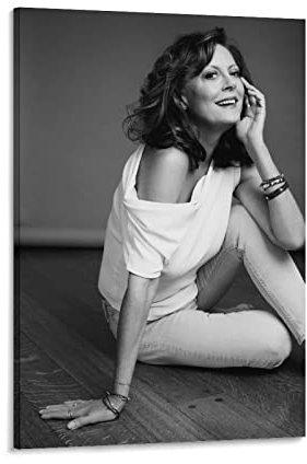 HSYIFF GemäLde Auf Leinwand Senza Cornice 60 * 80cm Omaggio alla stella da collezione Susan Sarandon Poster Soggiorno Camera da letto Pittura Opera d'arte