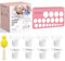 Nursi Luna Flange Sizing Kit 3 in 1 Ultimate with 8PCS Flange Inserts 14/16/18/20mm, Nipple Ruler, Cleaning Brush, Silicone Flange Insert Kit for 24mm Most Pumps, Pumping Breastfeeding Essentials