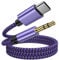 USB Type C to 3.5mm Audio Cable Aux Adapter for Samsung Galaxy A36/A16/A56/A15/A54/A55/S25 Ultra/S24/S23/S22/S21/S20 3FT USB C to Headphone Car Stereo Cable Aux Cord for iPhone 16e/16 Pro Max/15 Pro