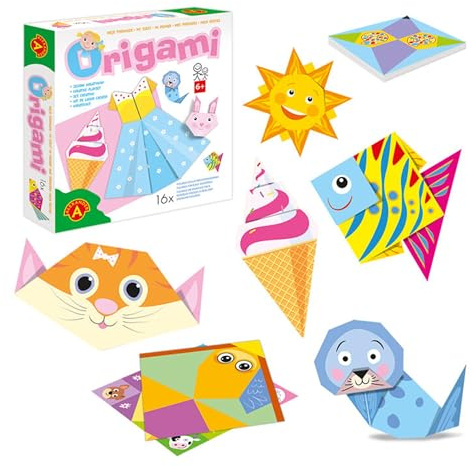 Alexander Mein erster Origami – Kleid und Tiere – Kreatives Origami-Set mit 16 Modellen – Manuelle Aktivität für Kinder ab 6 Jahren