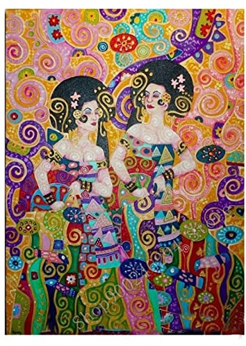Gustav Klimt,Adult 1500-piece Puzzle,Teen Boys and Girls Jigsaw Puzzles,Premium Fun Family challenging Birthday Puzzle,57x87cm