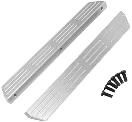 Für MJX Für HYPER GO 1/12 H12Y+ Für Wrangler Pedale Aus Aluminiumlegierung Mit Ansprechender Optik – RC-Car-Upgrade-Zubehör RC-Car-Ersatz(Silver)