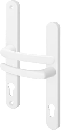 EAI Silver UPVC Door Handles, 92mm PZ Centres, 240mm Screw to Screw