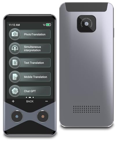 SKARA Traducteur Vocal Instantané IA, 150+ Langues, Carte SIM 4G, WiFi & Hors Ligne, Traducteur de Langues avec Traduction Photo OCR, Traduction de Groupe, Appareil de Traduction pour Voyage