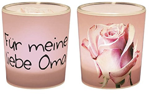 La Vida 1010541310 Geschenk für Dich Teelichthalter / Windlicht FÜR MEINE LIEBE OMA