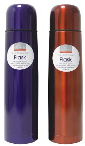 Fine Elements 1ltr Stainless Steel Flask - Gloss