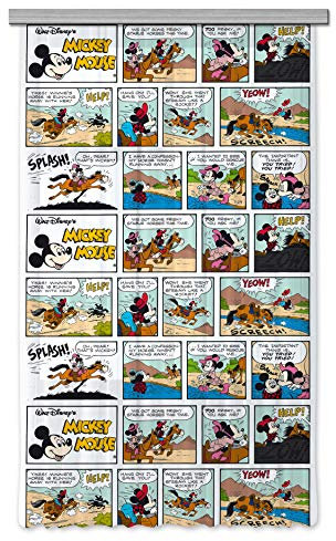 AG Design Disney Mickey Mouse Kinderzimmer Gardine/Vorhang, 1 Teil, Stoff, Mehrfarbig, 140 x 245 cm