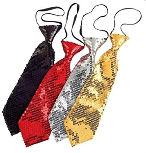 Rubies 6 286061 - Pailetten-Krawatte silber