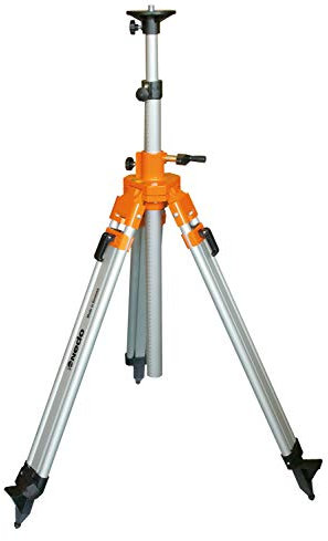 NEDO® mittelschweres Kurbelstativ - Nutzhöhe von 0,80m bis 2,76m - für Rotationslaser und Messgeräte