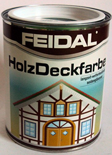 Feidal Holzdeckfarbe v. Fachhandel Farbton moosgrün seidenglänzend / Industrie Dauerschutzfarbe / Wetterschutzfarbe / 750 ml