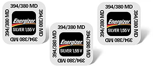 Energizer – Batteria per orologi in ossido di argento 394/380 SR45 SR936SW, set da 3 blister x 1 batteria