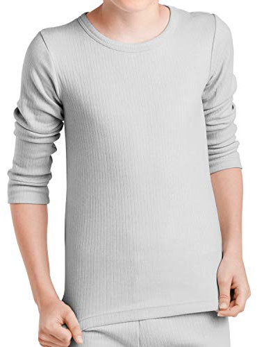 MT Kinder Ski- & Thermohemd - Winter Unterwäsche Langarm für Jungen und Mädchen - Sports Grey 158-164