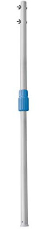 Siqua Perche télescopique avec Fermeture à Clip et équerre Extensible 5 m Perche en Aluminium strié Perche de Nettoyage de Piscine Manche télescopique pour Piscine