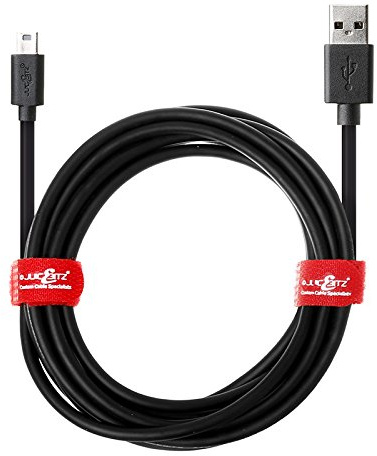JuicEBitz 3m USB A to MINI B 22AWG Fast Data Charger Cable Lead compatible with DashCam/SatNav inc. NextBase 522/512GW, 422/412GW, 402G, 322/312GW, 212G, DUO HD etc (Black)