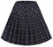 Urban CoCo Damen Elastische Taille Tartan gefalteter Schowool Rock Mittel Series 9 Schwarz
