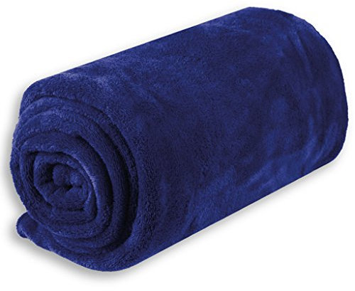 Bestlivings Babydecke Schmusedecke Kuscheldecke Krabbeldecke Wickeldecke Mikrofaser viele Farben und Größen (ca. 90x140 cm/blau - königsblau)