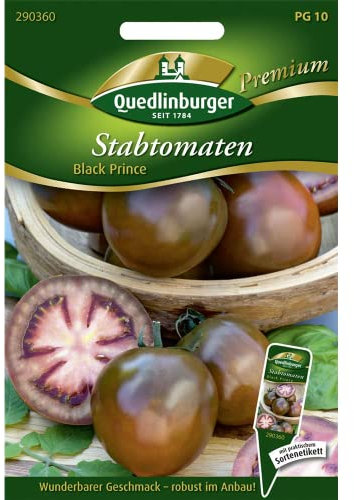 Quedlinburger Stabtomaten Black Prince,1 Portion