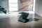 IMAGO FACTORY Roy | Mesa auxiliar de cristal ahumado curvado, mueble de salón, mesa de salón, mesa alta, elegante, muebles de salón, diseño moderno