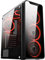 CiT Blaze Red PC Gaming Case Mid-Tower ATX - Tempered Glass, For Enhanced Gaming | Black