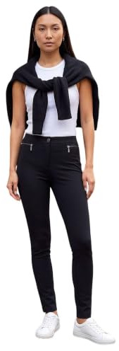 Roman Originals Office Trousers for Women UK Ladies Ponte Stretch Jersey Scuba Thick Work Interview Slimming Corporate Smart Formal Long Straight Ankle Grazer Pants