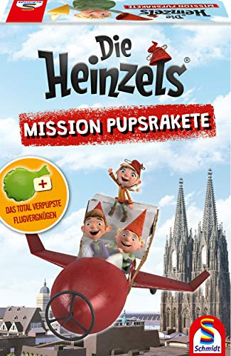 Schmidt Spiele 40592 Die Heinzels, Mission Pupsrakete, Kinderspiel, bunt