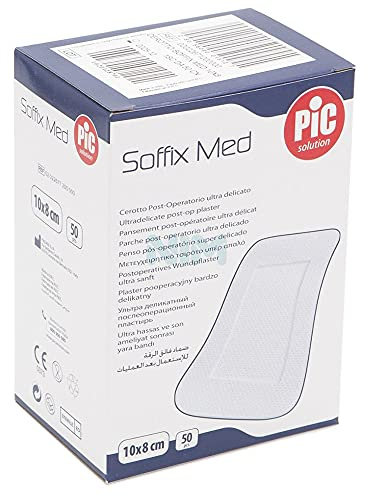 Cerotto Sterile Per Medicazione Post-Operatorio ultra delicato altamente Assorbente Adesivo in Tessuto Non Tessuto Super Traspirante, 8 x 10 cm, confezione 50 pezzi