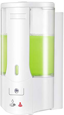 HITECHLIFE 400ml Automatic Soap Dispenser Wall Mounted Hand Sanitiser Dispenser, Wall Hand Wash Pump Liquid Foam Gel Soap Dispenser For Kitchen Bathroom