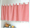 Yaland Elegante tenda con passanti, da cucina a quadri, con bordo sferico, stile rustico, con fermatenda, 60 x 80 cm, rossa), 1 pezzo