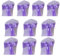CHENGZI 10 PCS Party Decoration Satin Chair Sashes, Satin Bow Tie Soft Chair Sash Bow Ribbon for Wedding, Banquet, Birthday, Event Decoration (Purple)