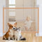PETCUTE Barrera de Seguridad para Perros, Extensible para Escalera, Portátil Plegable Puerta Mágica, para Mascotas y Gatos, Fácil de Instalar
