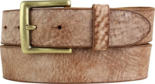 BELTINGER Gürtel mit altmessing Gürtelschnalle aus weichem Vollrindleder 4 cm | Jeans-Gürtel 40mm | Ledergürtel Vintage-Look