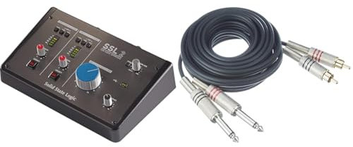 SSL 2 Solid State Logic USB 2.0 Audio-Schnittstelle & Adam Hall Cables K3TPC0300 Audiokabel 2 x Cinch male auf 2 x 6,3mm Klinke mono 3m