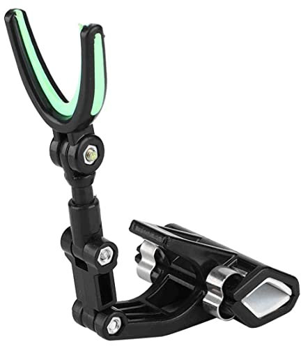 Liummrcy Accessorio di Pesca con Pinna del Supporto per Porta della Canna da Barca ruotabile, Supporto per Canna da Pesca Multiuso a 360 Gradi di Pesca in plastica Rest Nero