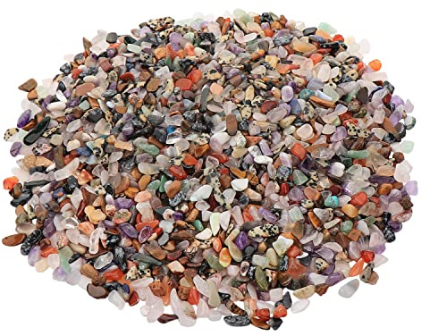 NKlaus Trommelsteine Onyx Afrika-Mix, Naturform, Deko, 5–10mm, 4400 Stück | Natürliche Schmucksteine in abwechslungsreichen Farben