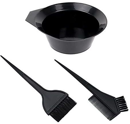 1st Choice Hair Dye Color Brush and Bowl Set, Tint Comb for Hair Tint Dying Coloring Applicator, (2 brushes+Mixing Bowl) …