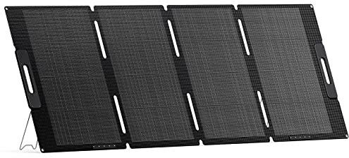BLUETTI 200W Panel Solar, Portátil para Estación de Energía EB3A AC50B AC70 AC180 AC200L Elite 200 V2 AC300 B300K, Panel Solar Monocristalino Plegable con Soportes Ajustables para Viajes, Camping