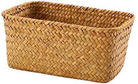 COLLBATH 1stk Spielzeugkorb Zur Aufbewahrung Aufbewahrungskörbe Weidengeflecht Geflochtener Korb Für Decken Organizer Für Die Speisekammer in Der Küche Wicker Hyazinthe Mittel Büro Seetang