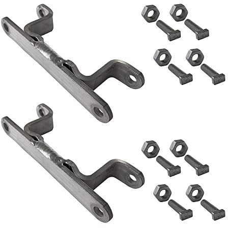 Bride de fixation pour poteau Bride simple ou double avec boulonnerie. Système de fixation pour panneaux - 80 x 40 mm (Bride double) -