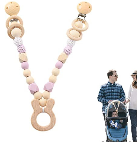 Stronrive Juguete de Cadena para Cochecito,Cadena móvil de Madera con Lindos Colgantes en Forma de Animal | Juguetes de Cadena de Cochecito para niños pequeños para Carro de niños pequeños, Cama