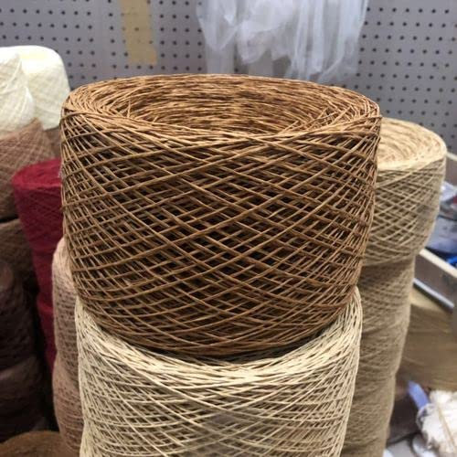 XIUPO 250g Fil de Raphia Fin Papier Herbe Coton pour Tricoter et Crochet Fait à la Main Bricolage Chapeau de Paille Sac Pantoufles Tissage Fil Rond été