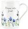 Friend Gift Mug - Blooming Lovely White Floral Bone China Tea Coffee Present Gift Mug