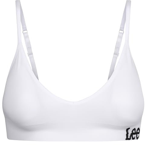 Lee Womens Seamless Crop Bra In White BH,