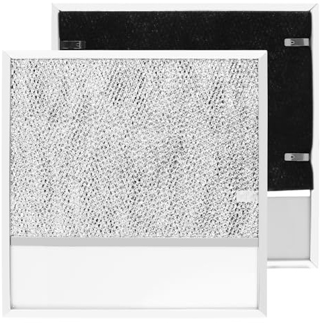 WZKO BP57 Range Hood Filter with Light Lens pack 2 for Broan-NuTone 43000 Series Stove Hood Vent Air Filter-Kitchen Exhaust Grease Aluminum Filter- 11-3/8 x 11-3/4 In