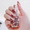 Metal Nail Polish Rose Gold Nail Varnish, Quick Drying Rose Gold Metallic Effect Nail Art Polish, Mirror Nail Varnish Long Lasting Non-Peelable Magic Mirror Gel Nail Polish No UV Needed